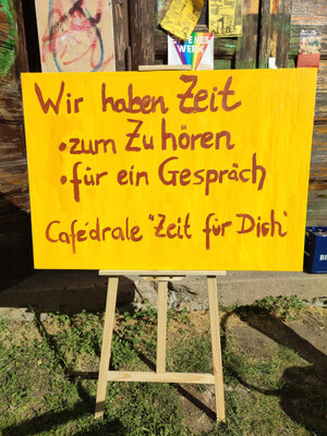 Aufsteller Cafedrale Dresden-Pieschen